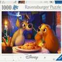 Ravensburger Disney Lady and The Tramp 1000 Piece Jigsaw Puzzle for Adults - 12000003 - Handcrafted Tooling, Made in Germany, Every Piece Fits Together Perfectly