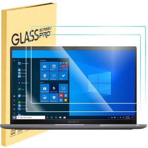 (2-Pack) 14" Laptop Screen Protector Tempered Glass for 14 HP/Dell/ASUS/Samsung/Lenovo/Acer/MSI/LG and All Other Brands 14" 16:9 Laptop, 9H Hardness, Anti-Fingerprint, No Bubble, HD