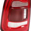 Tail Light Assembly W/Blind Spot Compatible with 2019-2023 Ram 2500 3500 Rear Brake Lamps Red Trim Left Side 68361721AH CH2800223 (Module Not Included) (Left)