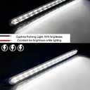 PSEQT 10" LED Trailer Reverse Backup Running Light Bar White Tail Strip Clearance Rear Assembly Waterproof for Pickup Golf Cart Offroad Truck RV, 1Pcs 
