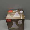 Globe Electric 65542 1-Light Plug-in or Hardwire Wall Sconce, Matte White, Brass Accent, Stepless Dimming Rotary Switch, Fabric Cord, Modern Lighting for Apartment or Renters, Home Decor