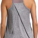 Aeuui Womens Workout Tops for Women Racerback Tank Tops Mesh Yoga Shirts Athletic Running Tank Tops Sleeveless Gym Clothes (X-Large, Grey)