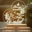 2 x 3D Illusion Lamp I Love You Night Light for Best Friend, Sister, Women - Soft Warm White LED Wooden Table Lamp