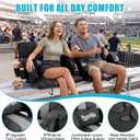 Wide Stadium Seats with Back Support for Bleachers, Extra Thick Padded Bleacher Seat with 6 Adjustable Backrest Positions, Lumbar Pillow & Cup Holder, Portable Stadium Chair for Sports Events