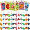 96 Pcs Valentine's Day Gifts Dinosaur Keychains with Valentines Cards Funny Exchange Gifts for Party Favors Goodie Bag Stuffers Treat Bulk Birthday Supply Decoration