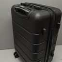 Sweetcrispy Carry on Luggage, Hard Shell ABS Suitcase with Double Spinner Wheels, Lightweight Expandable Rolling Suit Case with TSA Lock, 21 Inch Charcoal Black