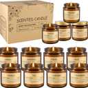 12 Pcs Scented Candles with Added Natural Essential Oils, 3.05oz, Suitable for Various Festivals, Parties, Yoga, and Home Scene