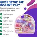 2 x DiscoveryZone Pretend Doctor Kit for Kids  8Piece Medical Play Set with Stethoscope, Syringe & Carrying Case  Educational Doctor Play Toy for Toddlers 3+ (Boys or Girls)