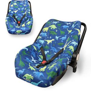 TANOFAR Baby Car Seat Cover Liner, Infant Carseat Cover Liner and Protection for Boys Girls, Universal Fit Car Seat Protective Cover, Soft Comfortable, Machine Washable,Watercolor Dinosaur (blue)