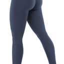 YEOREO SoftHue Workout Leggings for Women Hidden Scrunch Tummy Control Leggings High Waisted Gym Yoga Pants (M, Blue)