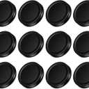 uxcell Mason Jar Lids, 70mm/2.76" Regular Mouth Tin Plate Caps Leak Proof for Canning Jars Kitchen Storage, (Black 12Pcs)