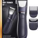 Body Trimmer for Men: Pubic Hair Trimmer with Mirror & LED Light - IPX7 Waterproof Wet or Dry Use for Chest/Back/Groin -Ceramic Blades & Travel Lock - No Nicks/Cuts Ball Shaver