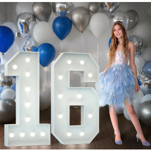 Imprsv Marquee Numbers 4 Feet tall: Large 16th Birthday Decorations 4FT Light