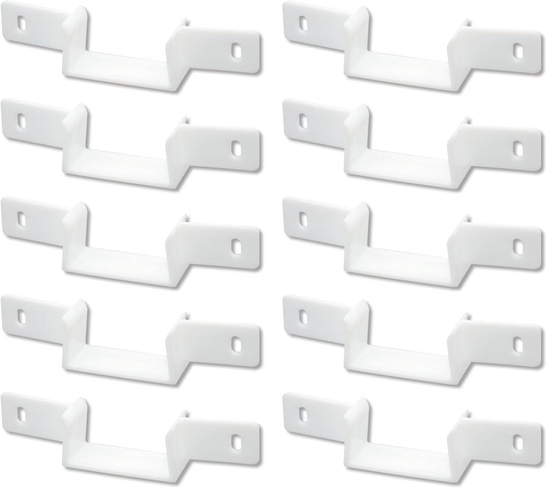 10Pcs 6578 Nylon Pocket Door Bottom Guide, with 20Pcs Screws, for 1-3/8 Inches Thick Doors