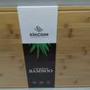 Kikcoin 2418 Bamboo Cutting Boards for Kitchen, Wooden Healthy Cutting Boards for Charcuterie, Vegetables, Cheese, Bread, Extra Large Chopping Boards with Deep Juice Groove and Handle, Natural