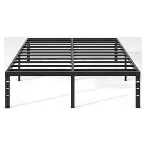 NEW JETO Metal Bed Frame,Full Size Bed Frame with Storage Space,Heavy Duty Sturdy Mattress Foundation,Easy Assembly,No Box Spring Needed, Black,16 Inch,Full