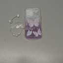 Compatible with iPhone 15 Pro Max Case for Women/Girls, Cute Butterfly Glitter Bling with Bracelets Anti-Scratch Shockproof Case for iPhone 15 Pro Max, Purple with Bracelets