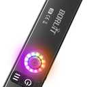 BORUIT U8 Small Flat EDC Flashlight,650 Lumens USB-C Rechargeable Pocket Flash Light with White, Yellow & RGB LEDs, IP67 Waterproof, Magnetic Tail & Clip for Camping, Hiking, Emergencies