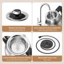 Electric Kettle Temperature Control, 1.7L 1500W Electric Tea Kettle with 13 Temperature Settings, Strix Thermostat, LED Display&Touch Control, Auto Shut-Off Protection, Boil Dry Protection