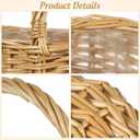 PRETYZOOM Portable Egg Basket Candy Willow Handwoven Basket Woven Storage Fruits Picking Rustic Girl Lollipop Holder Cards Decor Lovers Rattan Bread