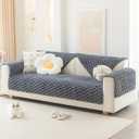 Waterproof Couch Cover for Dogs Washable,Non Slip Fuzzy Durable Couch Covers for 3 Cushion Sofa Pet Friendly Sofa Cover Dog Thick Soft Slipcovers Protector Couches Mat Bed (Grey, 27.6" x 70.9")