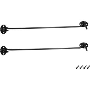 Barn Door Lock Gate Latch 14-inch Sliding Door Lock Eye Hook Latch Long Cabin Privacy Hooks Latch -2pcs