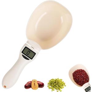Digital Measuring Spoon Scale, Electronic Kitchen Measuring Spoon Scale for Cooking Baking, Grams and Ounces, Smart Adjustable Measure Cup with LCD Screen for Home Cooks Bakers Pet Owners