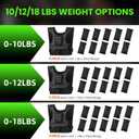 Adjustable Weighted Vest for Women, Customizable 0-12 lbs Strength Training Vest with 10 Removable Sandbag, Breathable Design, Reflective Safety Strips for Running, Hiking, and Fitness