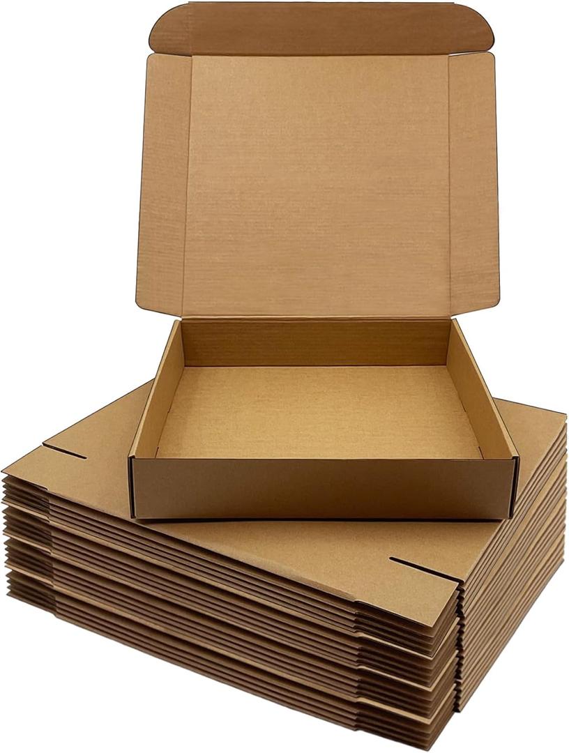 11x11x2 inch Shipping BoxesBulk 20 PackBrown Corrugated Mailers Cardboard Literature Mailer Box for Packaging Business, Mailing,Moving and StorageSmall Gift Boxes for Wrapping Mailing Present