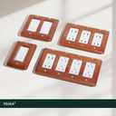 Cherry Switch Plates and Outlets Single Decorator Light Switch Cover Plate Decorative Real Wood Light Switch Cover Platefor Home and Office Use