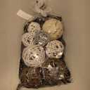 White Glitter Decorative Balls Vase & Bowl Fillers Decorative Balls | Home Decor Orbs (Sparkling White)