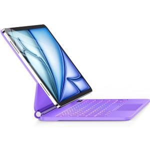 Keyboard Case for iPad Air 13 inch (M3 2025/M2, 2024),iPad Pro 12.9 inch (3/4/5/6th Gen)Magic-Style Magnetic  Floating Cantilever Stand  Backlit Keyboard Case with Multi-Touch Trackpad (Purple)