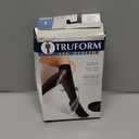 Truform Sheer Compression Stockings, 15-20 mmHg, Women's Knee High Length, 20 Denier, Black, 3X-Large