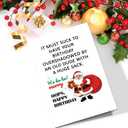 3 x Funny December Birthday Card for Him Her, Hilarious Santa Christmas Birthday Card for Family Friend Boys Girls, Humorous Xmas Holiday Bday Cards for Men Women (#7)