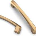 Asidrama 10 Pack 4 Inch(102mm) Champagne Bronze Kitchen Cabinet Handles, Brushed Brass Cabinet Pulls Kitchen Gold Cabinet Hardware for Cupboard Drawer Pulls