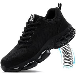 TANIELD Steel Toe Shoes for Men Work Shoes Lightweight Safety Sneakers with Kevlar Puncture Resistant Midsole for Construction Warehouse Work 11"