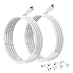 SinLoon T5 T8 LED Cable 6.6FT LED 3Pin Integrated Tube Male to Female Adapter Extension Cord for Integrated Fluorescent Tube Light Bulb Lamp Holder (2 Pack/2M)