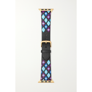 Metal Band Compatible with Apple Watch 38mm 40mm 41mm 42mm 44mm 45mm 46mm 49mm, Dressy Stone Beaded Bracelet, Adjustable Luxury Wristband for iWatch Ultra SE & Series 10 9 8 7 6 5 4 3 2 1 (Evil Eye)