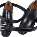VATAN Men's Genuine Leather Dress Belts, Handmade Classic Every Day Leather Jeans Belt for Men Work Business Casual (Black, M)