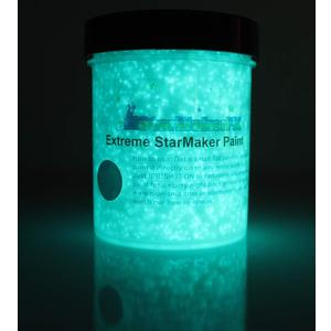 StarMaker Glow in The Dark Extreme FX Neutral Invisible Large Crystal UV Reactive Paint (Aqua)