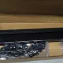 Retractable Ceiling or Wall Mounted Curtain Track, 9FT Black Expandable Rail with Hooks, Easy Install for Room Divider, Living Room, Bedroom, Wardrobe, Office, RV