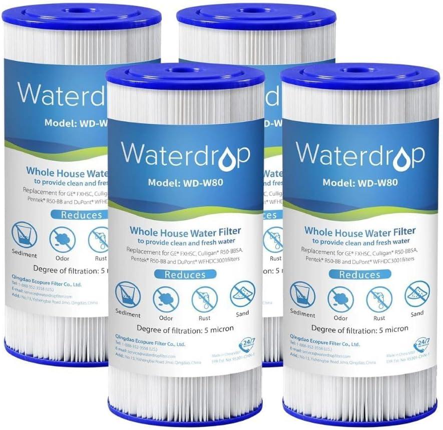 Waterdrop FXHSC Whole House Water Filter for GE® FXHSC, 5 Micron