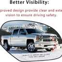 Passenger Side Heated Mirror Replacement For 2007-2013 Cadillac Escalade Yukon Suburban Silverado GMC Sierra Tahoe Avalanche Sierra - Side Mirror with Rear Holder and Turn Signal