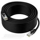 Cat5e Ethernet Cable 150 FT, Long Cat 5e Internet Cable, Black Snagless Patch Cord, Flexible, Network, LAN, PoE, Standard RJ45 Connector for PC, Server, Router, Modem, TV, PS5 - with 15 Cable Ties