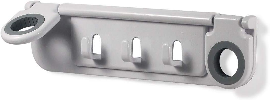 Spectrum Diversified Mop and Broom Holder and Organizer, White