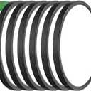 6PK 15.8 Inch LED Flush Mount Ceiling Light Black, 32W, 3480LM, 3000K/4000K/6000K CCT Selectable, Round Flat Panel Light Low Profile Ceiling Light Fitures for Hallway, Kitchen, Bedroom, Laundry Room, Black