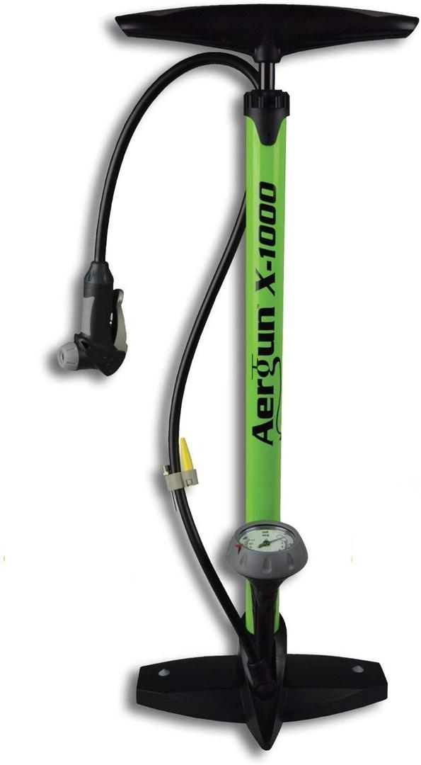 X-1000 Bike Pump Unique AerTight Pump Head for Easiest use with Both Presta and Schrader Bicycle Pump Valves Pressure Gauge 160 PSI