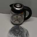 Chefman Electric Kettle, 1.8L 1500W, Hot Water Boiler, Removable Lid for Easy Cleaning, Auto Shut Off, Boil-Dry Protection, Stainless Steel Filter, BPA Free, Borosilicate Glass Electric Tea Kettle (Black)