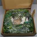 22" st Patricks Day Wreaths for Front Door, Green Shamrock & White Hydrangea Artificial Wreaths with LED Lights, Spring Holiday Wreath for Wall Window Porch Home Decor