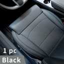 Tesla Model 3/Y Seat Cushion Cover with Memory Foam Leg Support, Premium Waterproof Leather, Non-Slip Base, Full Coverage Design, (Model 3 (2017-2023) & Model Y (2020-2025) - Black - For 1 Seat)